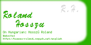 roland hosszu business card